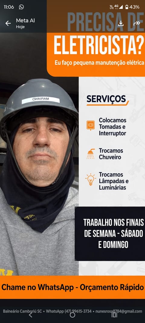 Pequena manutenção de elétrica