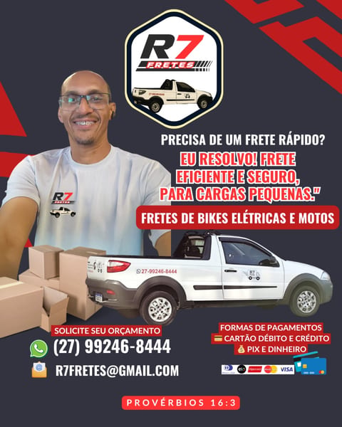 Pequenos fretes de geladeira, fogão, máquina de lavar, frigobar,cama, colchões box,pequenas cargas e bicicleta elétrica.