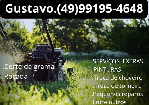 Corte de grama pintura troca de chuveiro torneira pequenos reparos