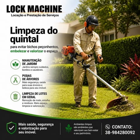 Limpeza de lotes e serviços de jardinagem em geral