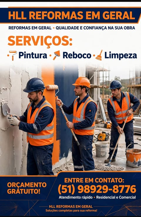 Limpeza, pintura reforma em geral