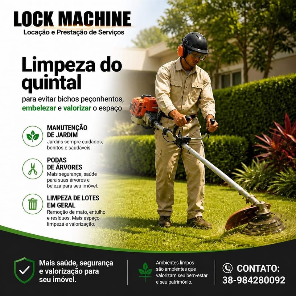 Limpeza de lotes e serviços de jardinagem em geral