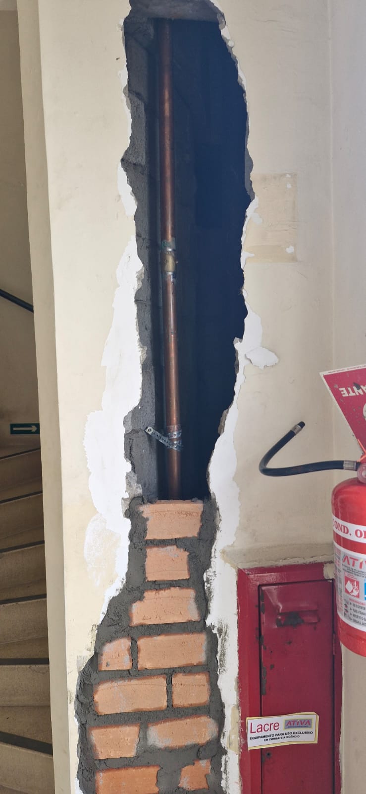 Troca de tubulação e reparo nas paredes com pintura