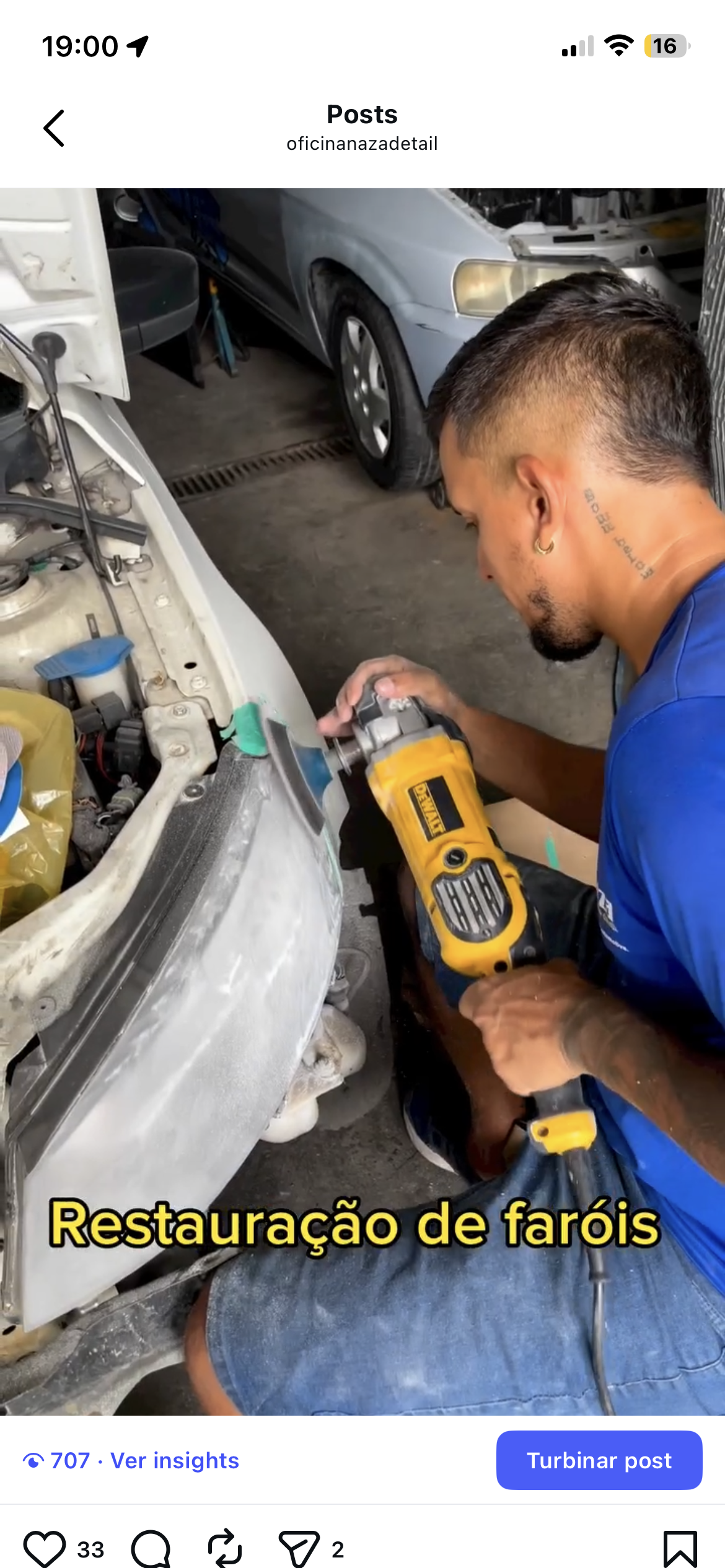 Restauração de faróis e polimento de carro e moto