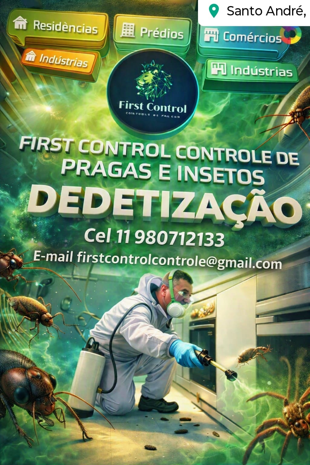 Dedetização completa. Sua segurança é nossa maior preocupação!