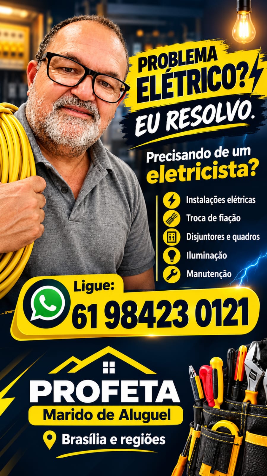 Elétrica, Hidráulica, marcenaria, serralheiro