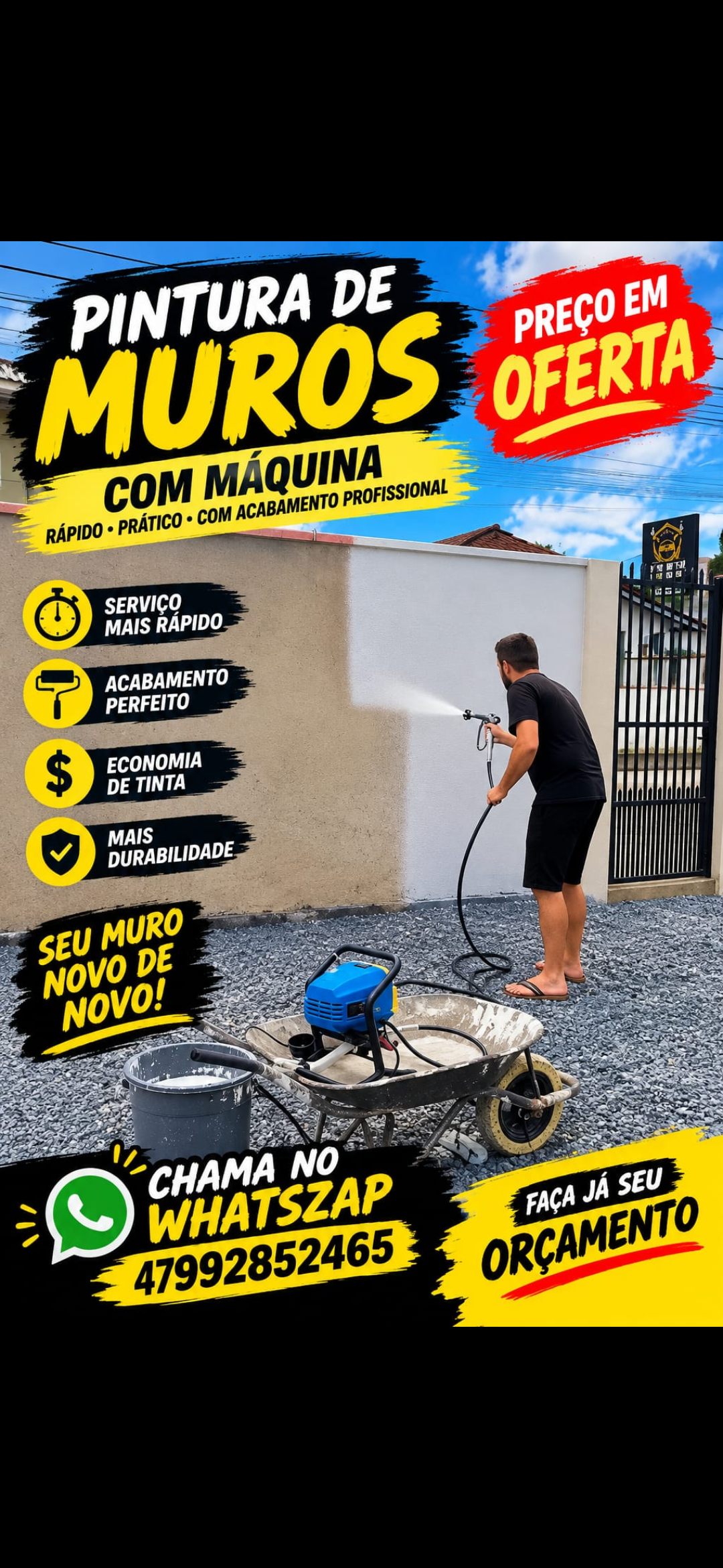 Pintura manual e mecanizada